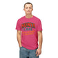 "Locally Grown” on BACK Tee - Nunya Café on Front