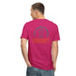 "Locally Grown” on BACK Tee - Nunya Café on Front